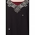 Party wear double layered Embellished abaya- Black-Maroon